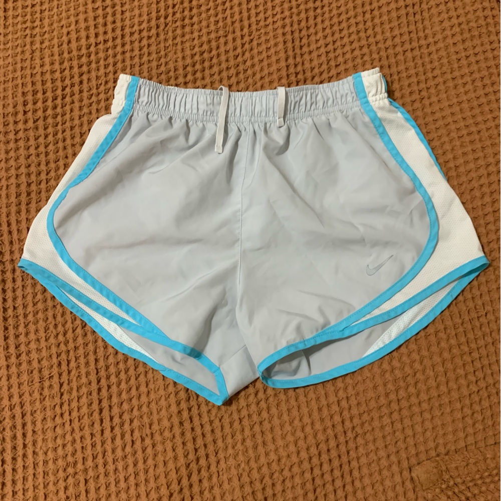 Grey, Blue, and White Nike Shorts